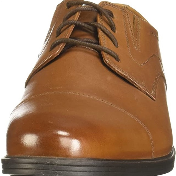 Clarks Mens Dress Shoes New In Box Whiddon Oxford Polished Leather - Picture 4 of 4